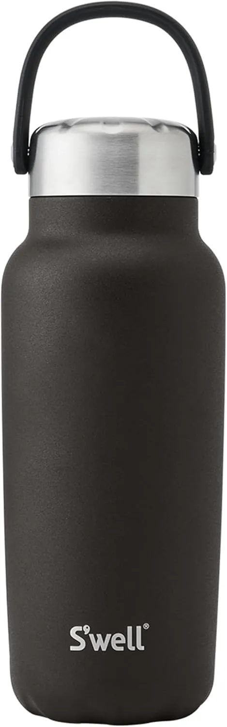 S'well Recycled Stainless Steel Explorer with Insulated Lid and Handle, 32oz, Onyx, Triple Layered Vacuum Insulated Containers Keeps Drinks Cold for 42 Hours and Hot for 10
