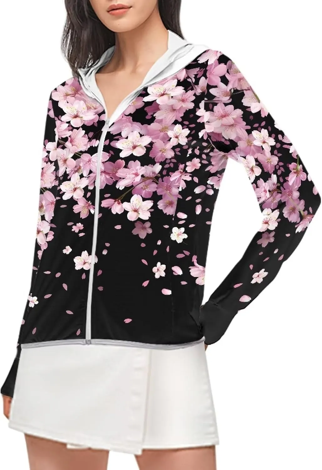 Swim Shirts Sunscreen Clothes Women's Athletic Jackets Thin Breathable Sun Protection Hooded Sport Coat S-2XL