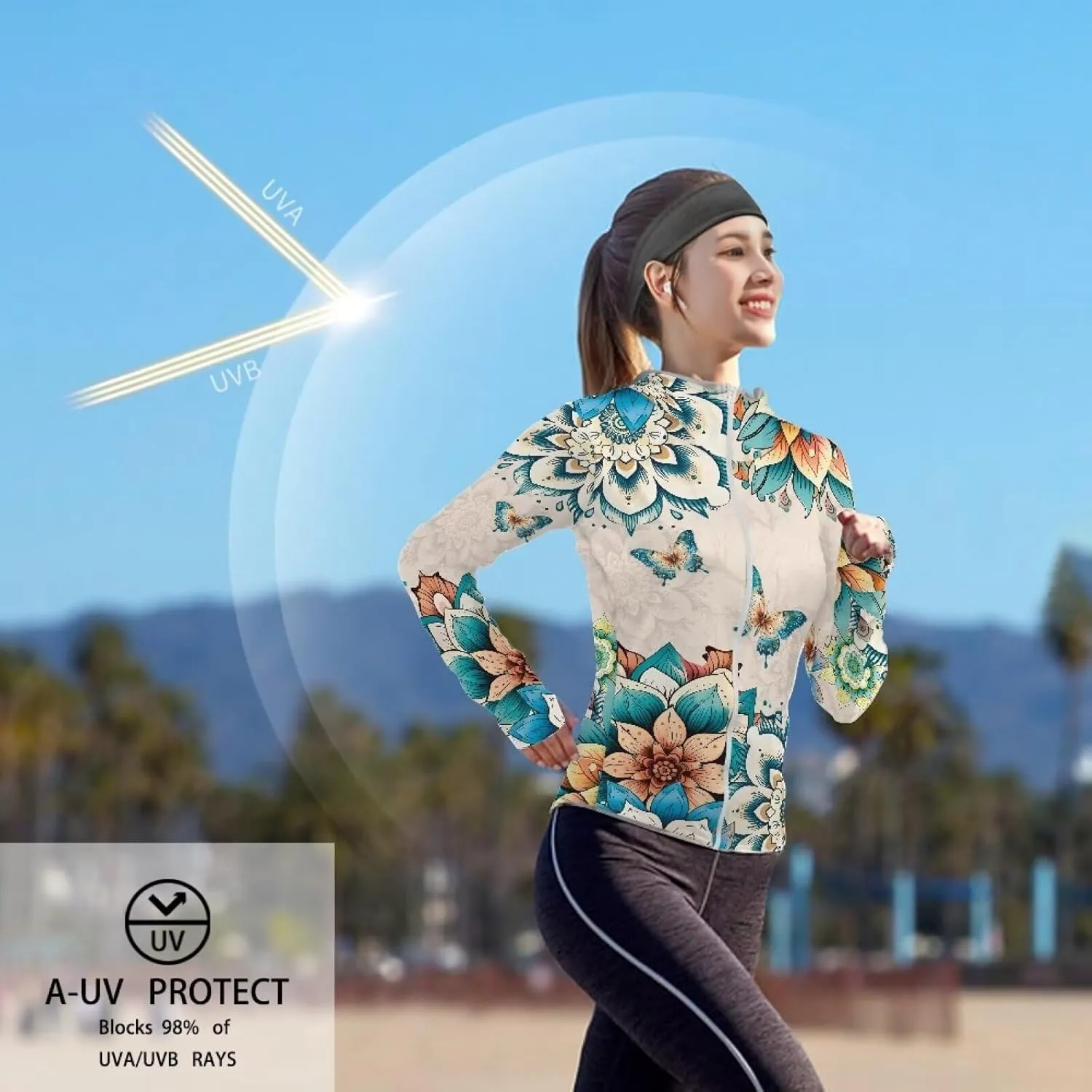 Swim Shirts Sunscreen Clothes Women's Athletic Jackets Thin Breathable Sun Protection Hooded Sport Coat S-2XL