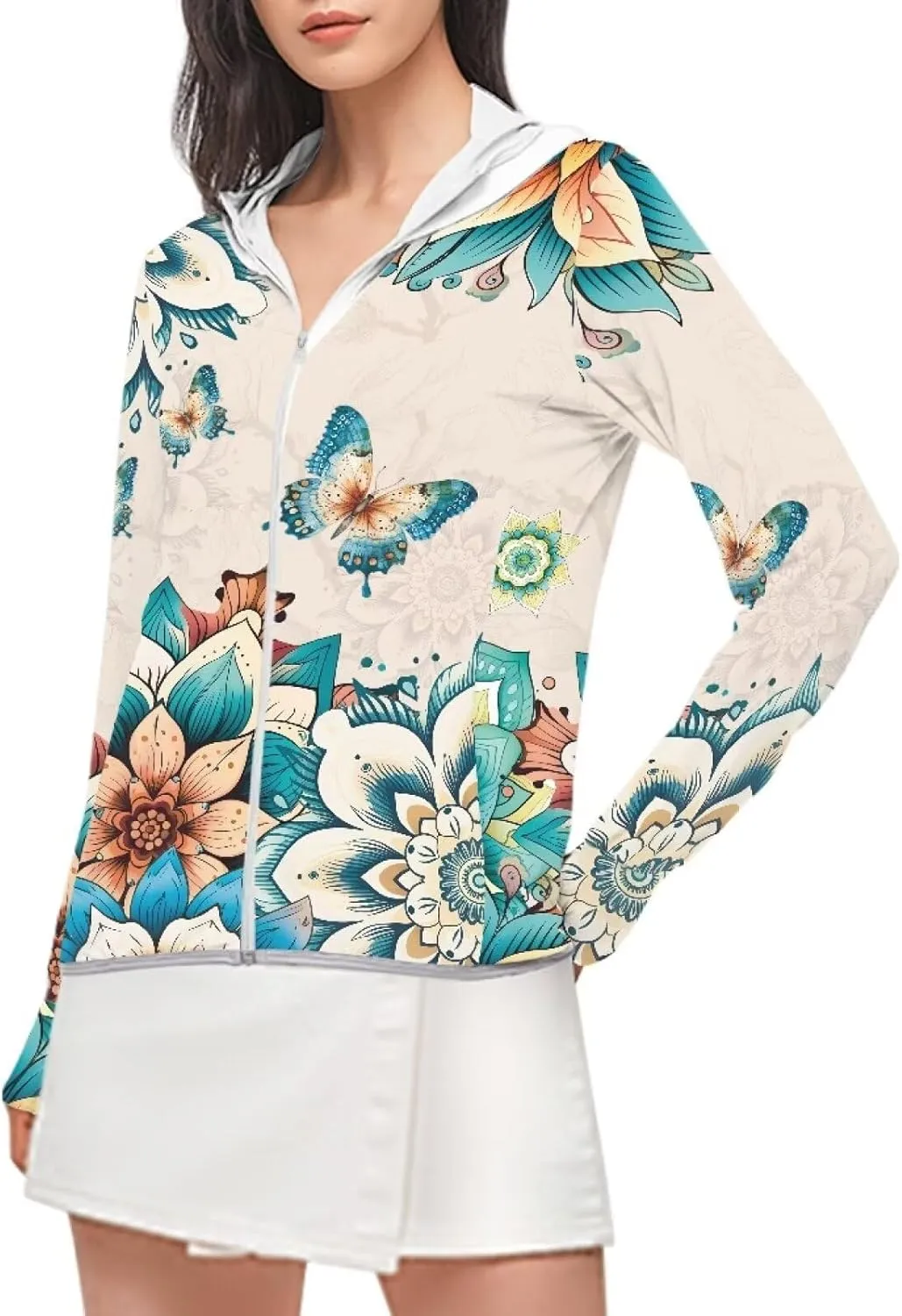 Swim Shirts Sunscreen Clothes Women's Athletic Jackets Thin Breathable Sun Protection Hooded Sport Coat S-2XL
