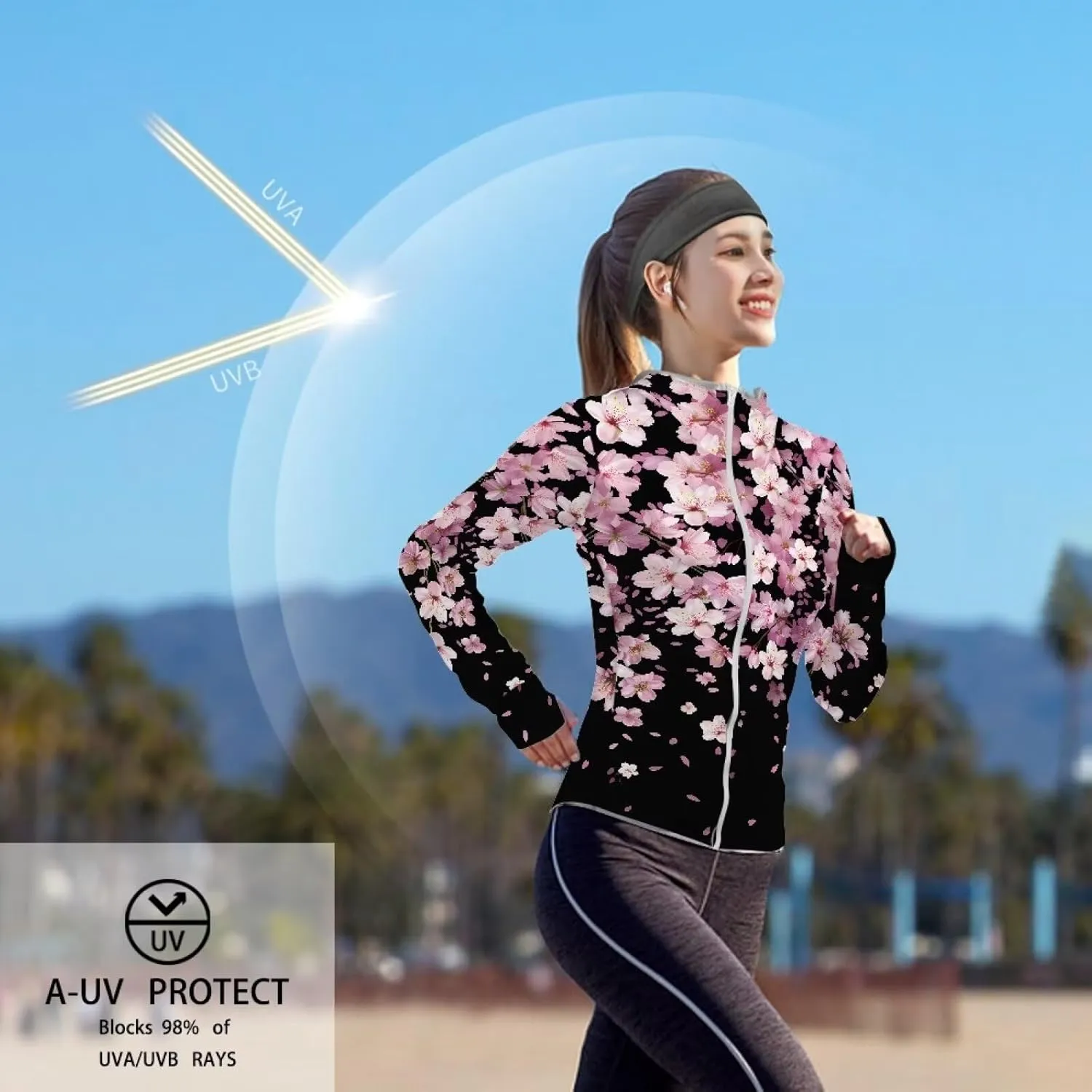 Swim Shirts Sunscreen Clothes Women's Athletic Jackets Thin Breathable Sun Protection Hooded Sport Coat S-2XL