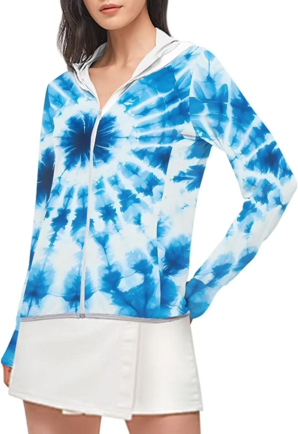 Swim Shirts Sunscreen Clothes Women's Athletic Jackets Thin Breathable Sun Protection Hooded Sport Coat S-2XL