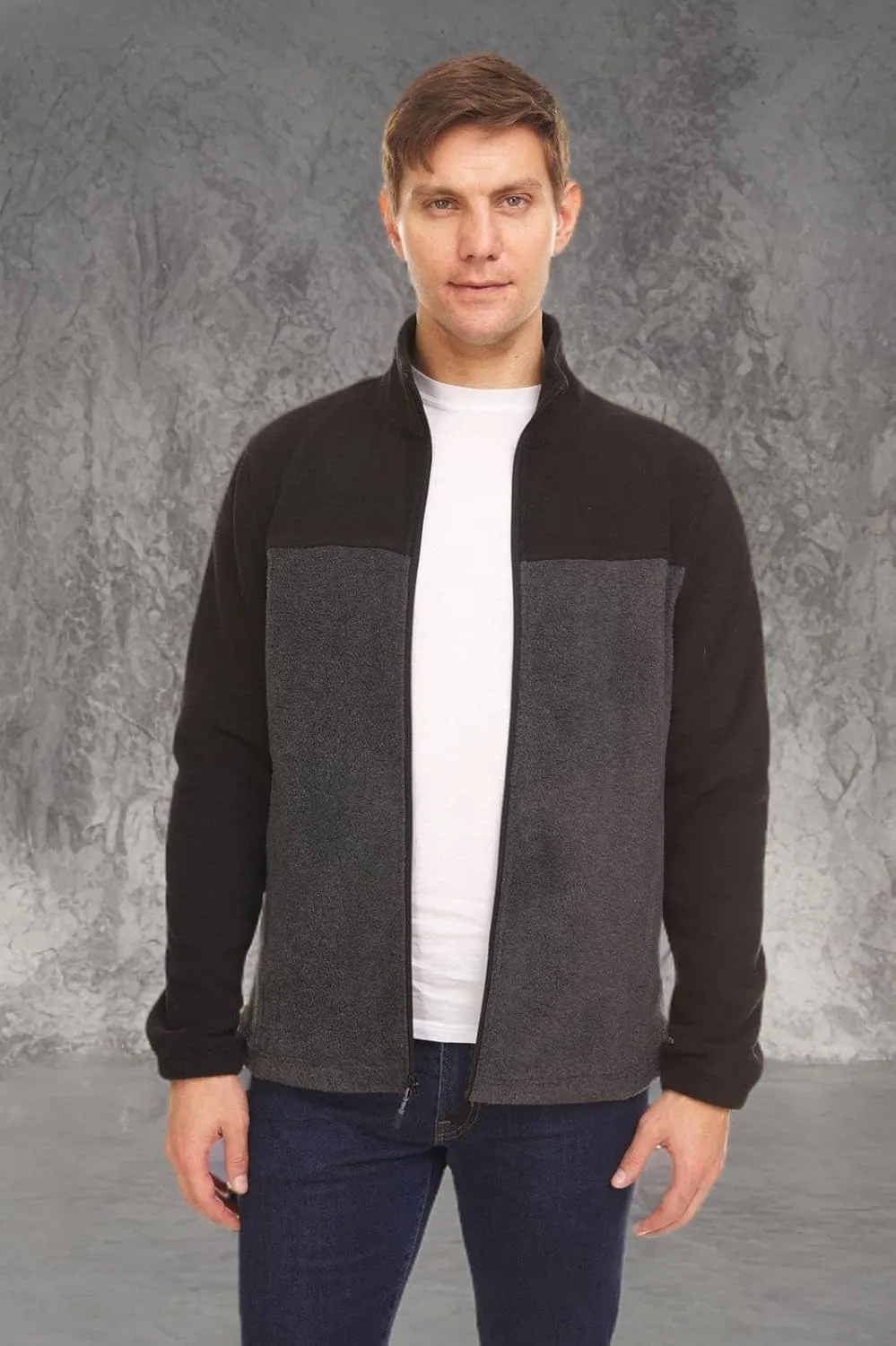 Swiss Alps Mens Full Zip Performance Polar Fleece Jacket Sweatshirt with Pockets