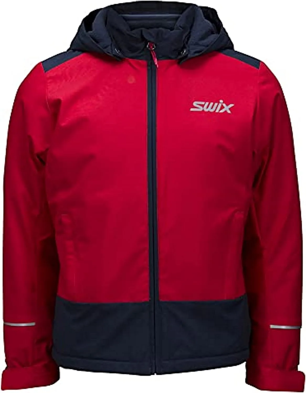 Swix Boys' Junior Rookie Windproof Waterproof Breathable Insulated Hooded Ski Jacket, Red, 10-12 Years