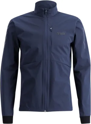 Swix Men's Pace Resistant Breathable Lightweight Stretchy Packable Running Training Wind Jacket with Zippered Chest Pocket