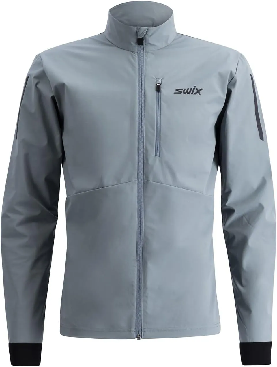Swix Men's Pace Resistant Breathable Lightweight Stretchy Packable Running Training Wind Jacket with Zippered Chest Pocket