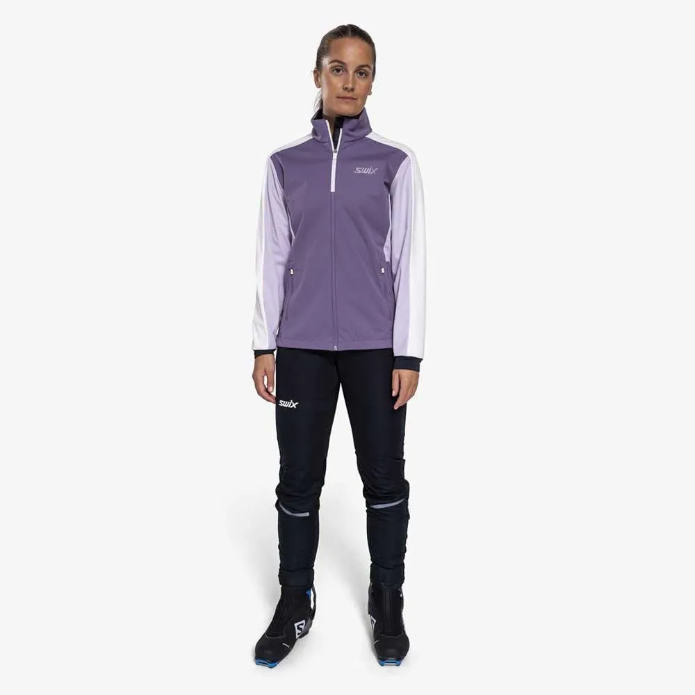 Swix Women's Breathable Moisture-Wicking Warm Outdoor Training All-Weather Country Skiing Softshell Cross Jacket
