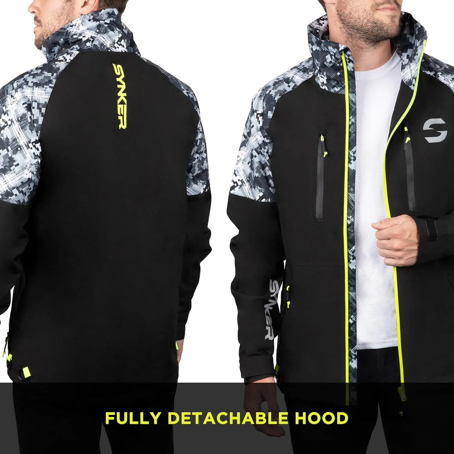 SYNKER STEALTH All Weather Performance Fishing Jacket | Waterproof, Windproof, Rainproof, Breathable, Lightweight