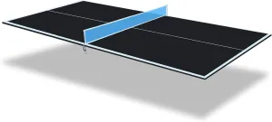 Table Tennis Table Top, 8ft Mid-Size Foldable and Portable Ping Pong Conversion Top for Pool Tables, Indoor Outdoor Lightweight Ping Pong Topper with Net and Foam Pa