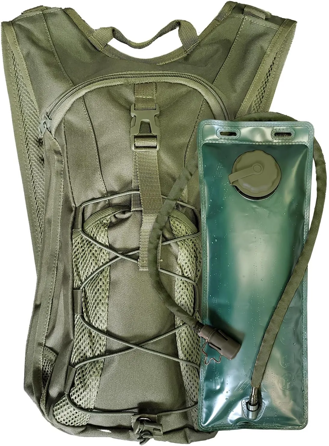 Tactical Hydration Pack with 3L Leak-Proof Water Bladder, Daypack for Hiking, Cycling, Running, Hunting & More - 4 Colors Available