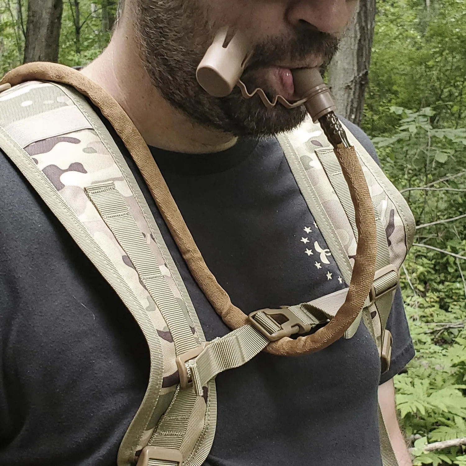 Tactical Hydration Pack with 3L Leak-Proof Water Bladder, Daypack for Hiking, Cycling, Running, Hunting & More - 4 Colors Available