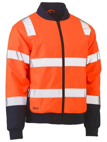 Taped Two Tone Hi Vis Bomber Jacketwith Padded Lining