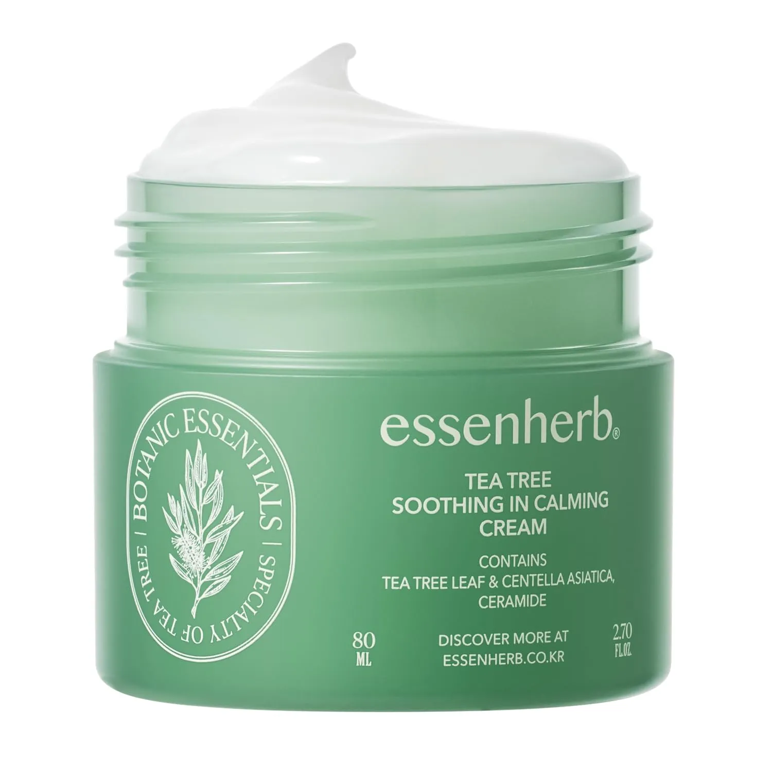 Tea Tree Soothing In Calming Cream – Korean Face Moisturizer With Ceramide, and Centella For Sensitive or Dry Skin – Non-Comedogenic, Lightweight Daily Hydration Cream (80ml / 2.70 fl.oz)