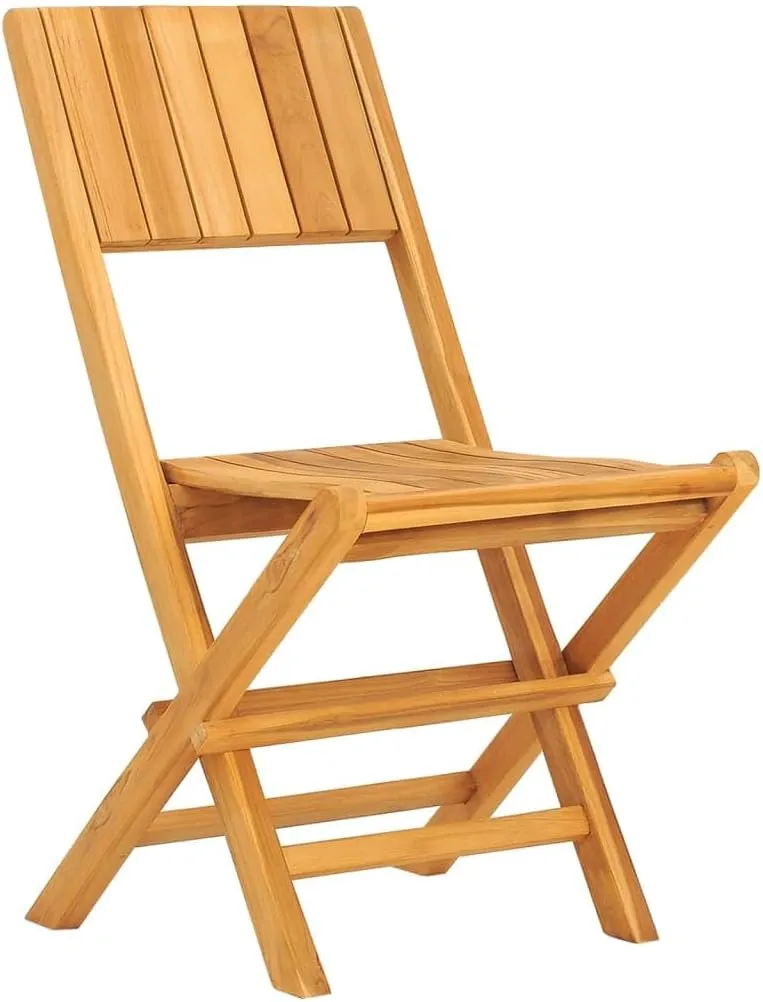 Teak Garden Dining Set - Solid Teak Wood Table, Outdoor Chairs, Patio Furniture for Balcony, Garden, Small Spaces