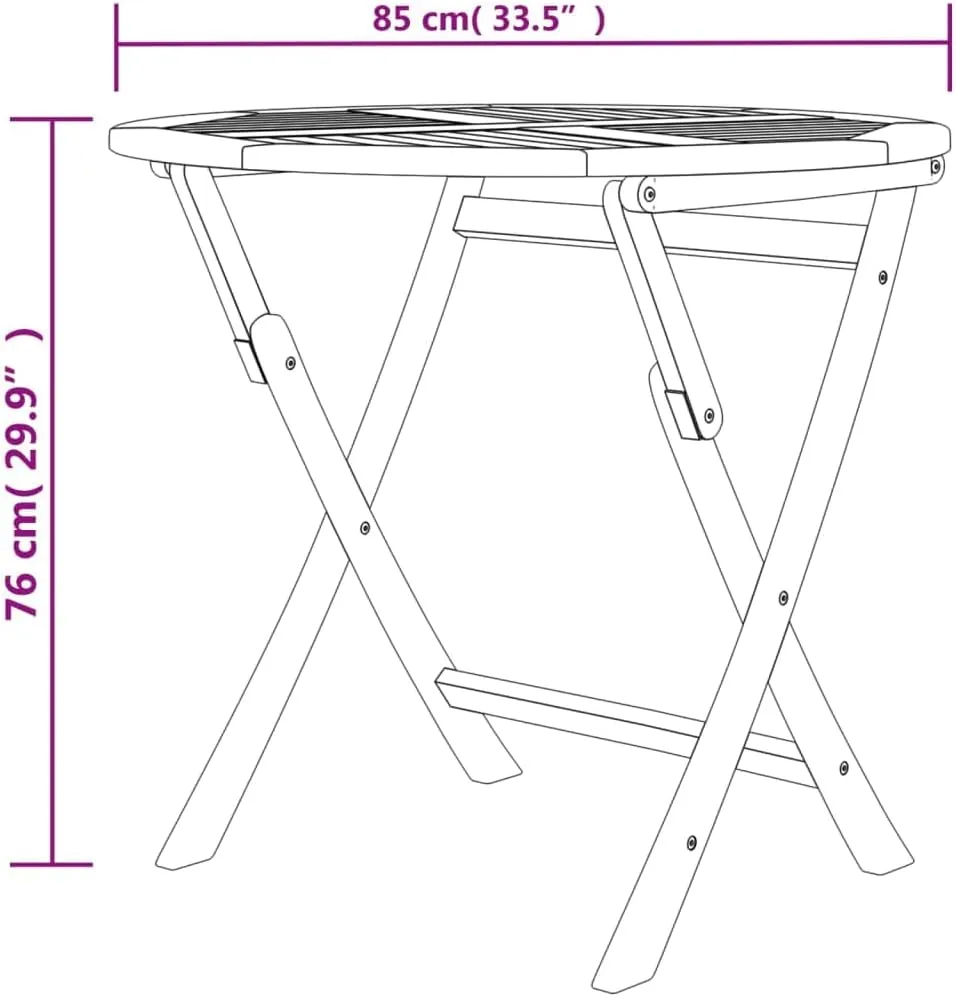 Teak Garden Dining Set - Solid Teak Wood Table, Outdoor Chairs, Patio Furniture for Balcony, Garden, Small Spaces