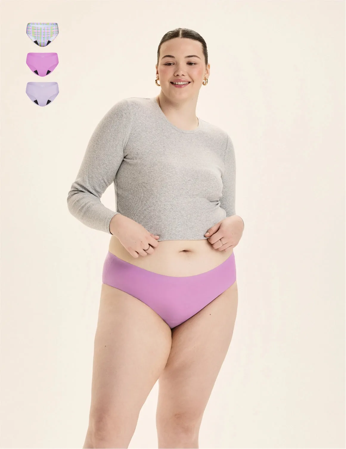 Teen Super Leakproof® No-Show Bikini 3-Pack - Kit
