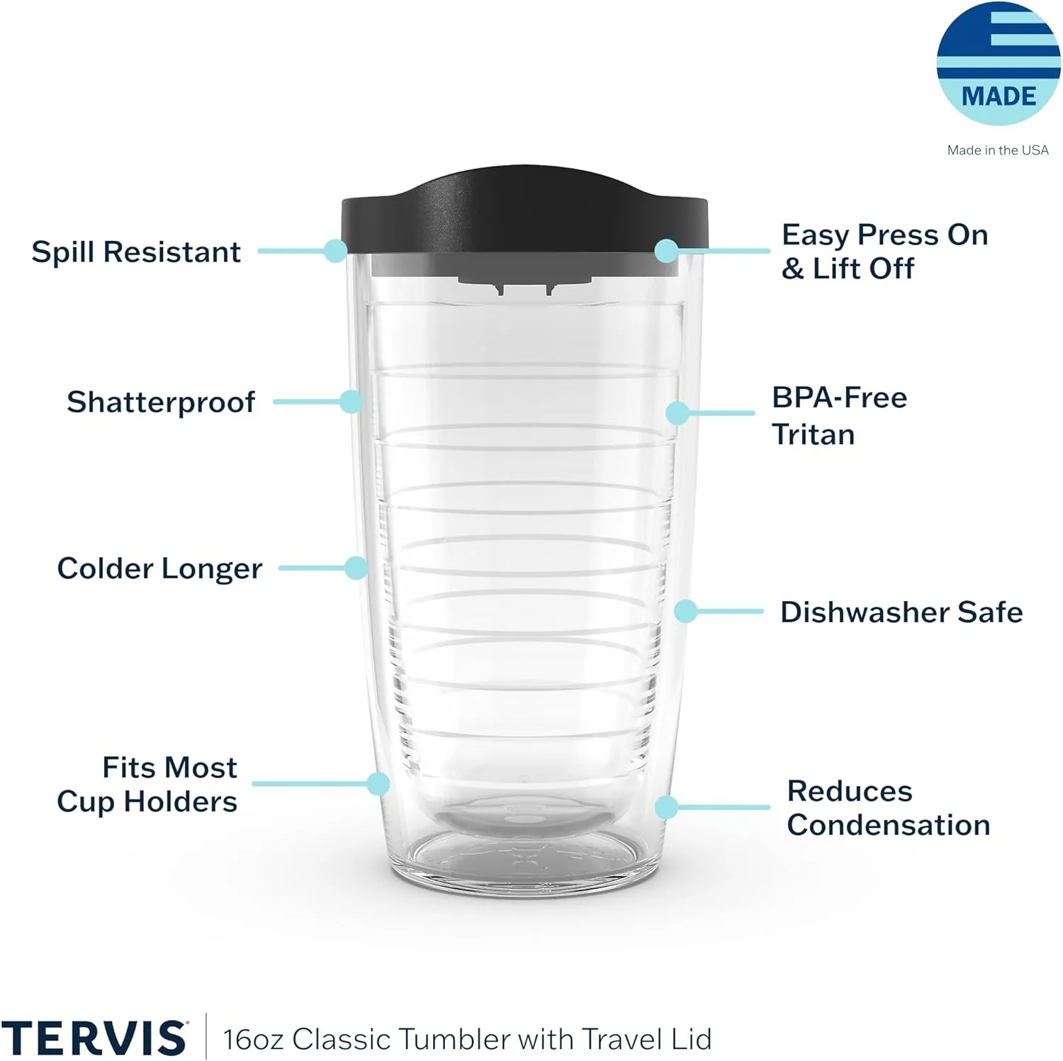 Tervis Pet Love Made in USA Double Walled Insulated Tumbler Travel Cup Keeps Drinks Cold & Hot, 16oz, Dog Pack Love