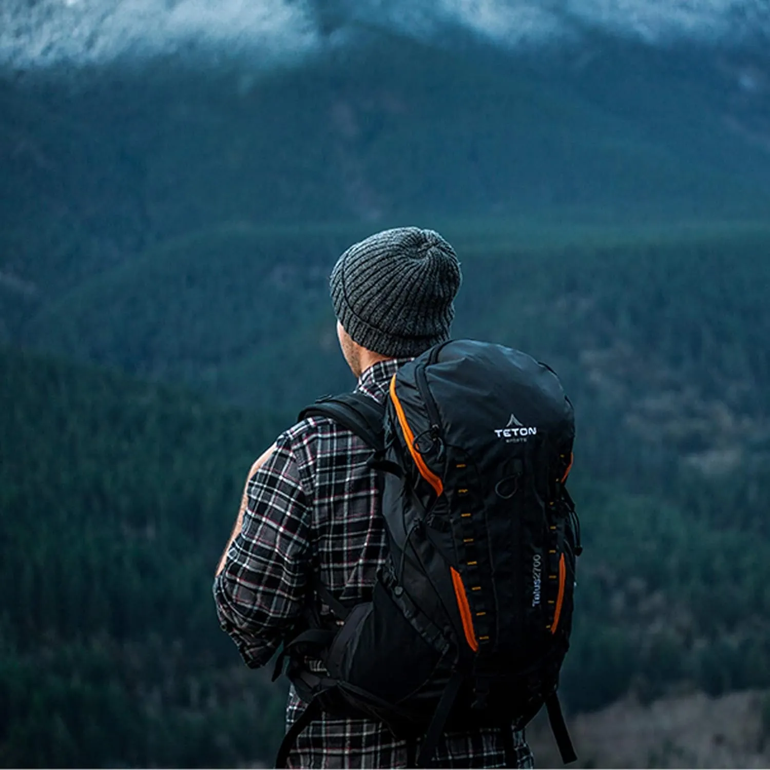 TETON Sports Talus 2700 Backpack - Multi-Day Backpack with Internal Frame - Adjustable Backpacking Gear with Integrated Rain Cover, Tent Poncho, Hydration Bladder Storage - Black, 44L, 26" x 11" x 9"