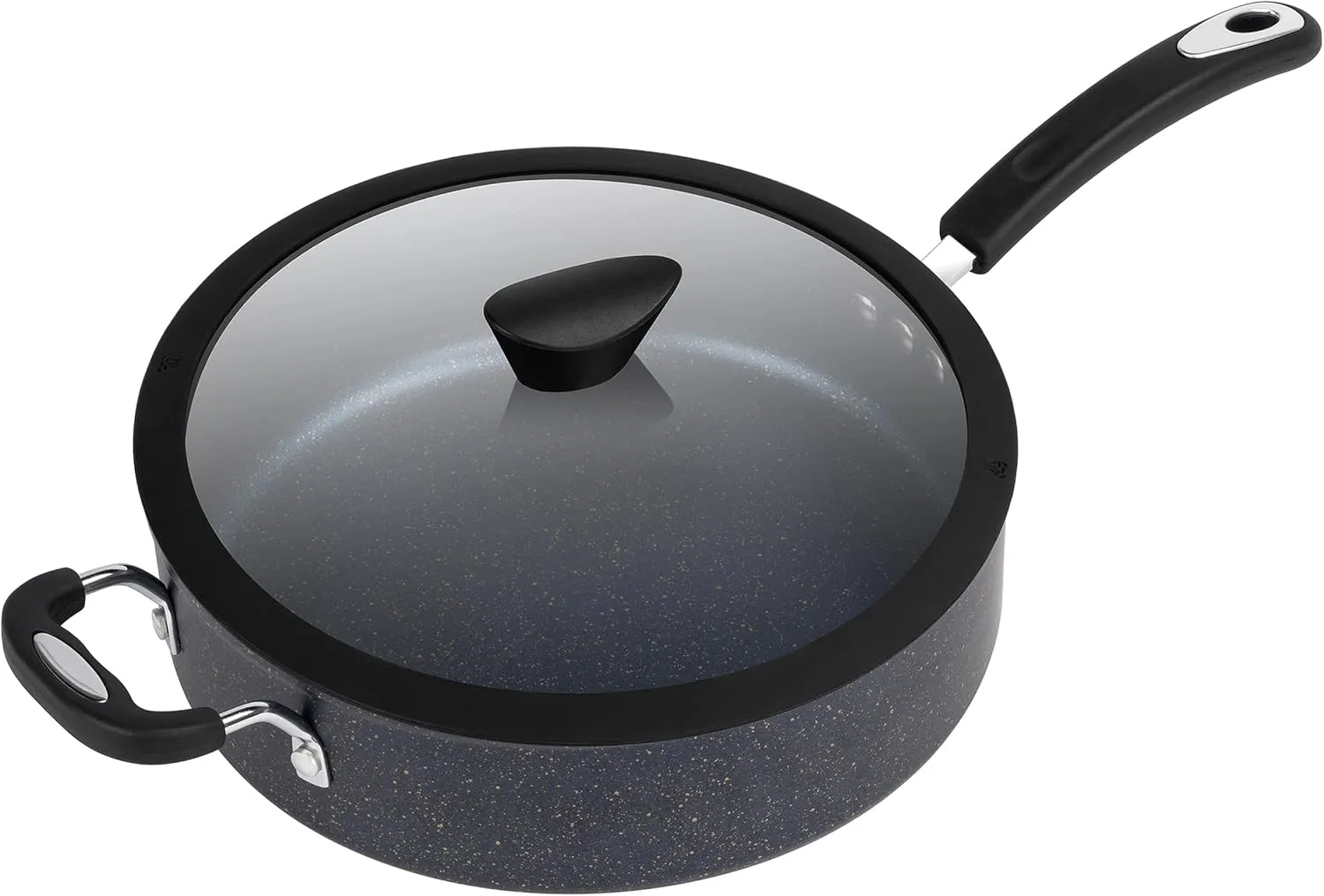 The All-In-One Stone Sauce Pan by Ozeri - 100% APEO, GenX, PFBS, PFOS, PFOA, NMP and NEP-Free German-Made Coating