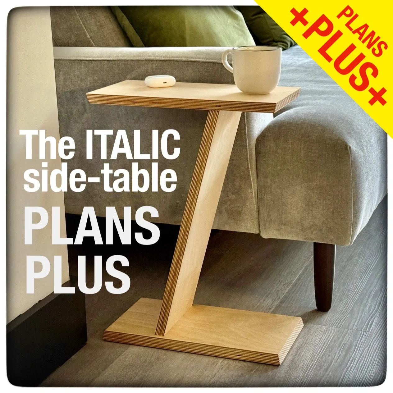 The "Italic" side-table project 'plans plus' (includes step-by-step video)