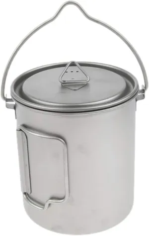 Titanium Cooking Pot for Backpacking Hiking, Outdoor Lightweight Camping Mug
