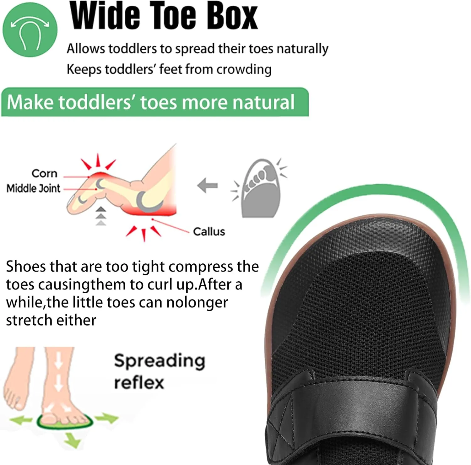 Toddler Little Kids Barefoot Minimalist Wide Toe Box Zero Drop Breathable Flexible Lightweight Shoes