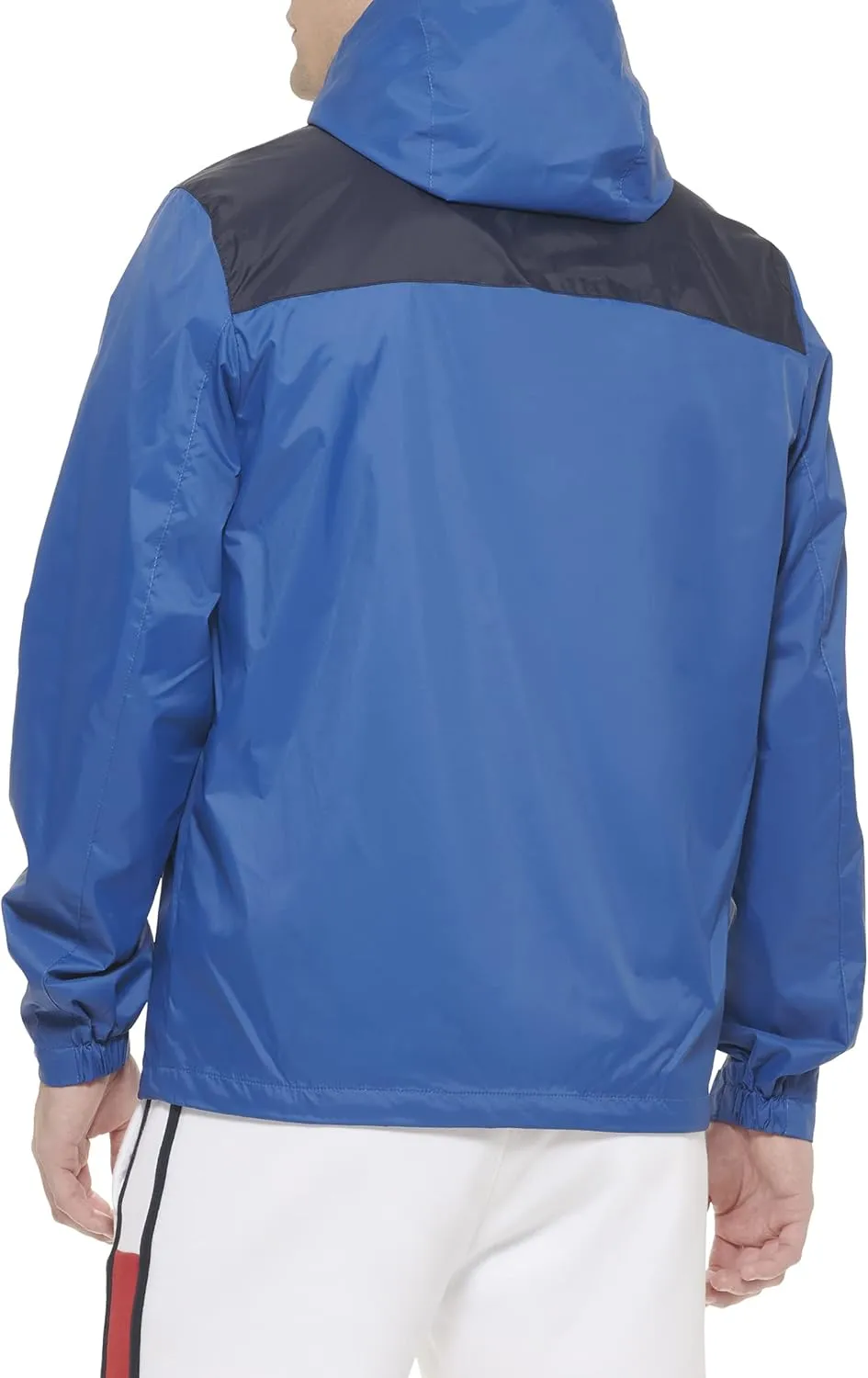 Tommy Hilfiger Men's Lightweight Breathable Waterproof Hooded Rain Jacket
