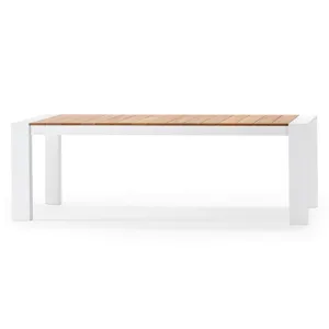 Top Extendable Outdoor Dining Table – Teak & Aluminium Modern Design