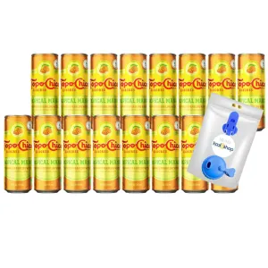 Topo Chico Tropical Mango 12 fl oz Slim Aluminum Can 16 Pack  1 Reusable Can Kit by KOOL8SHOP Infinite Deals