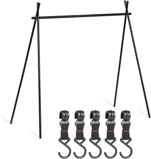 Topyond Camping Racks, Aluminum Alloy Folding Triangular Shelf, Organizer Stand Camping Storage Rack for Cookware and Outdoor Use