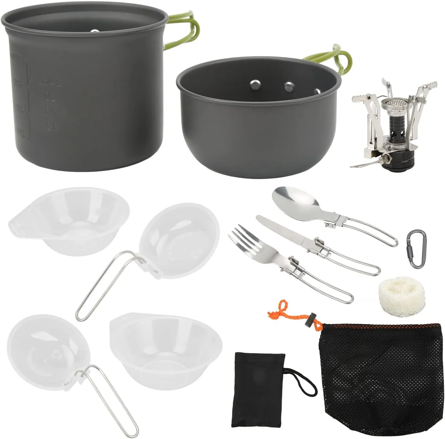 Topyond Outdoor Cooking Gear Complete Camp Kitchen Set with Durable Cookware, Portable Utensils, and Convenient for Unforgettable Camping Experiences
