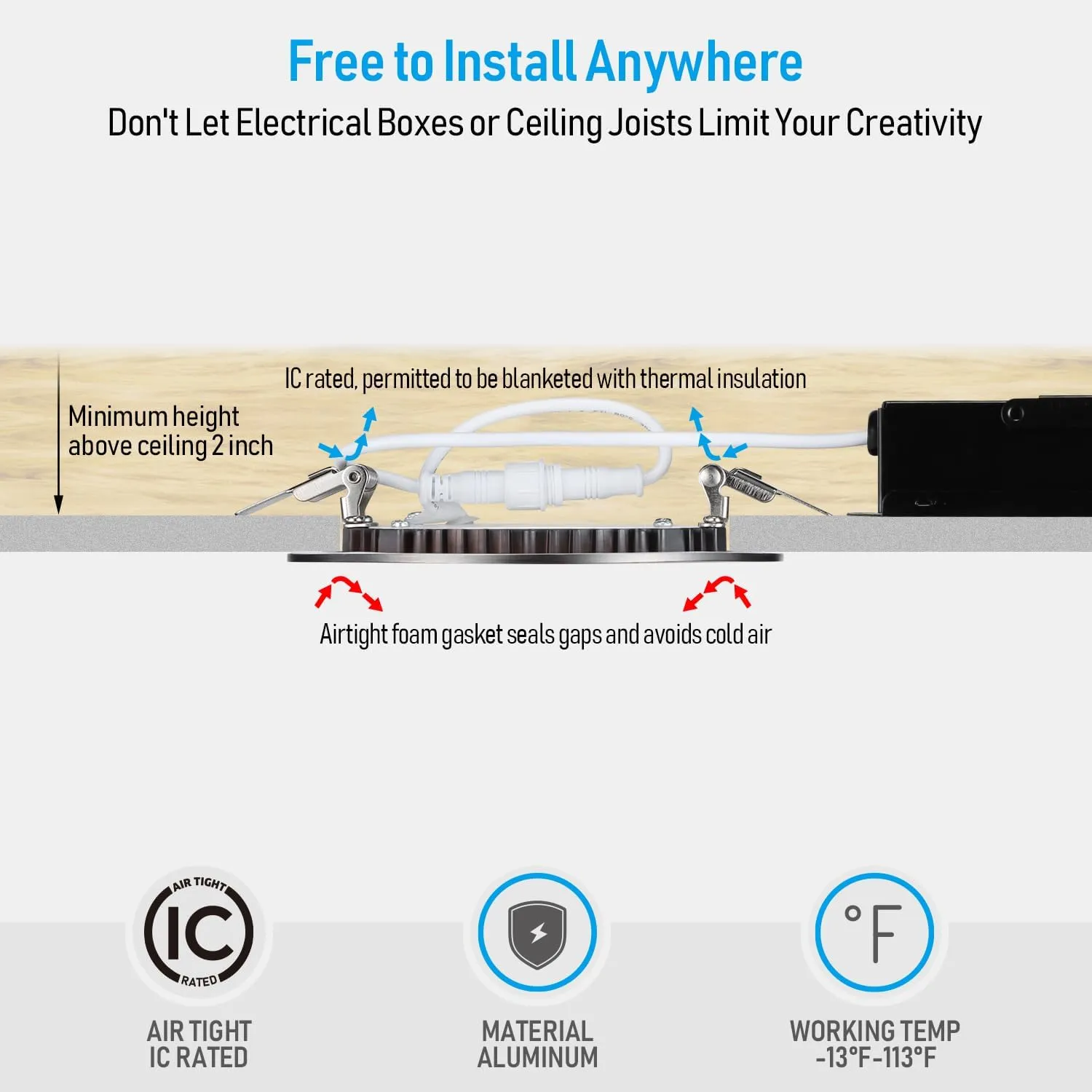 TORCHSTAR E-Lite Series 4 Inch Slim Recessed Lighting with J-Box, 10.5W Ultra-Thin LED Recessed Light, Dimmable Canless Downlight, ETL&ES Listed, CRI90, 4000K Cool White, Oil Rubbed Bronze, Pack of 6