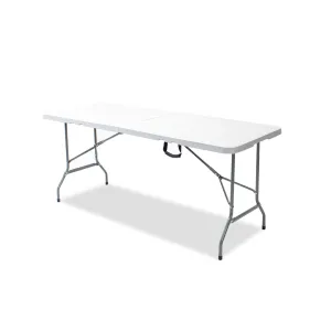Totai 1.8M Plastic Foldable Table - White