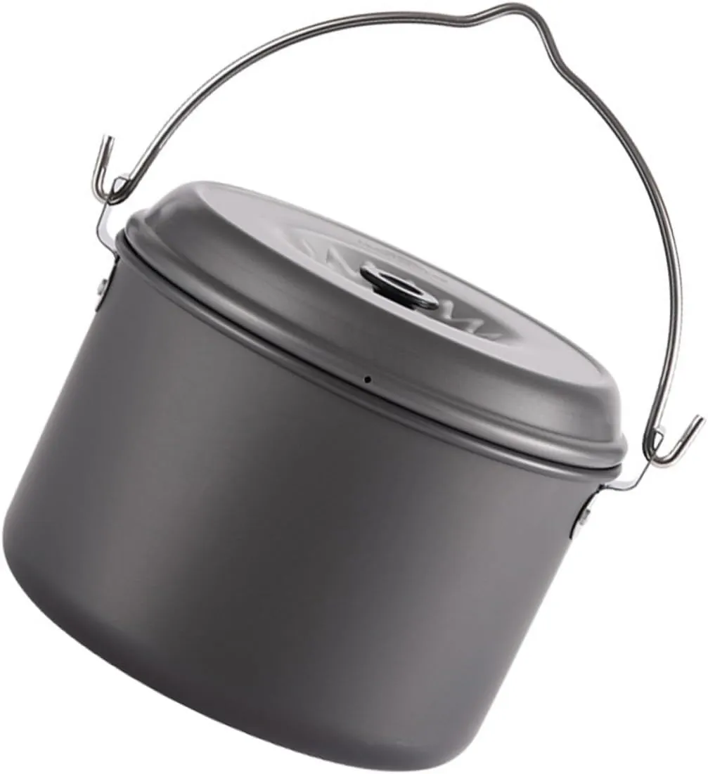 TOYANDONA 1Pc Camping Pot with Handle Lightweight Outdoor Cookware for People Non Stick Design for Hiking and Camping Cooking Portable Cooking Pot