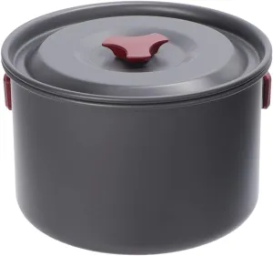 Toyvian 1pcs Outdoor Single Cooking Pot Lightweight Aluminum Alloy Camping Cookware for Hiking Picnics Outdoor Activities High Temperature Resistance Safe Non Coated Design present Choice