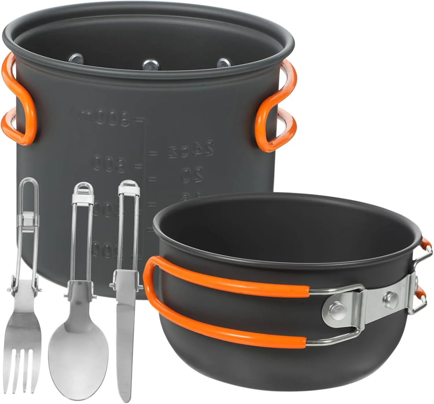 Toyvian Camping Pots and Pans Set Compact Metal Cookware Kit Perfect for Hiking Backpacking