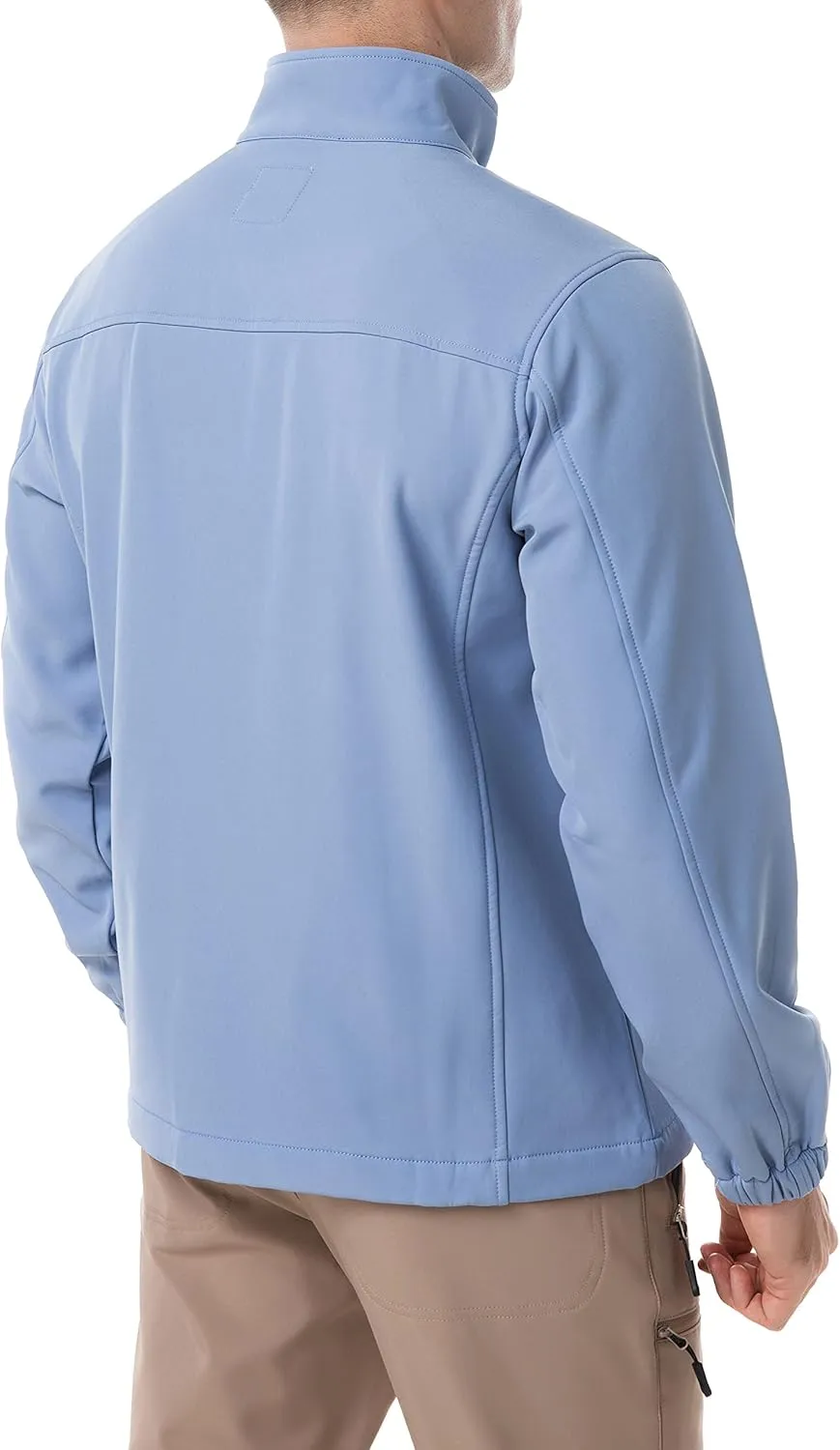 TRAILSIDE SUPPLY CO. Men's Softshell Jacket Fleece Lined Windbreaker,Lightweight Water Resistant Winter Coat