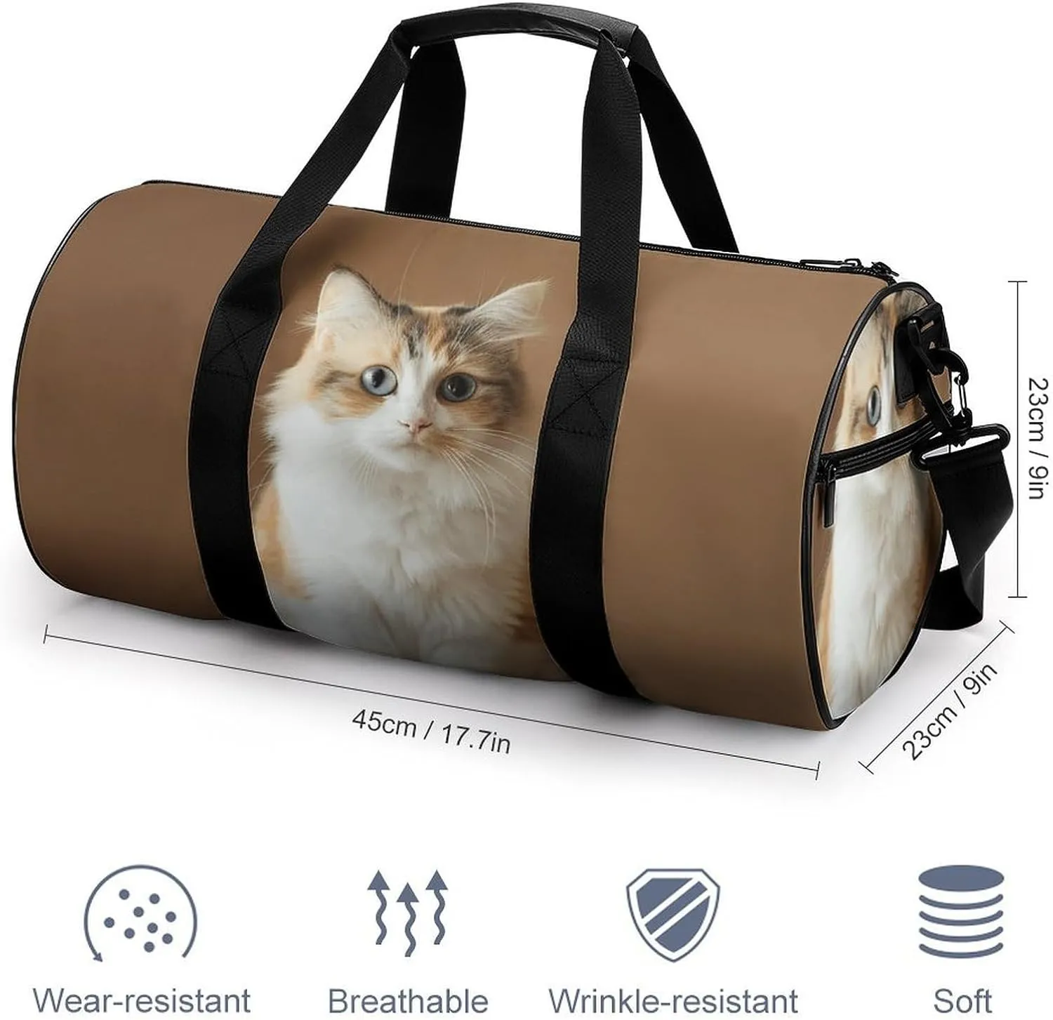 Travel Duffel Bag for Men And Women,Sit on The Table Waterproof Sports Fitness Bag Portable Travel Duffel Bag