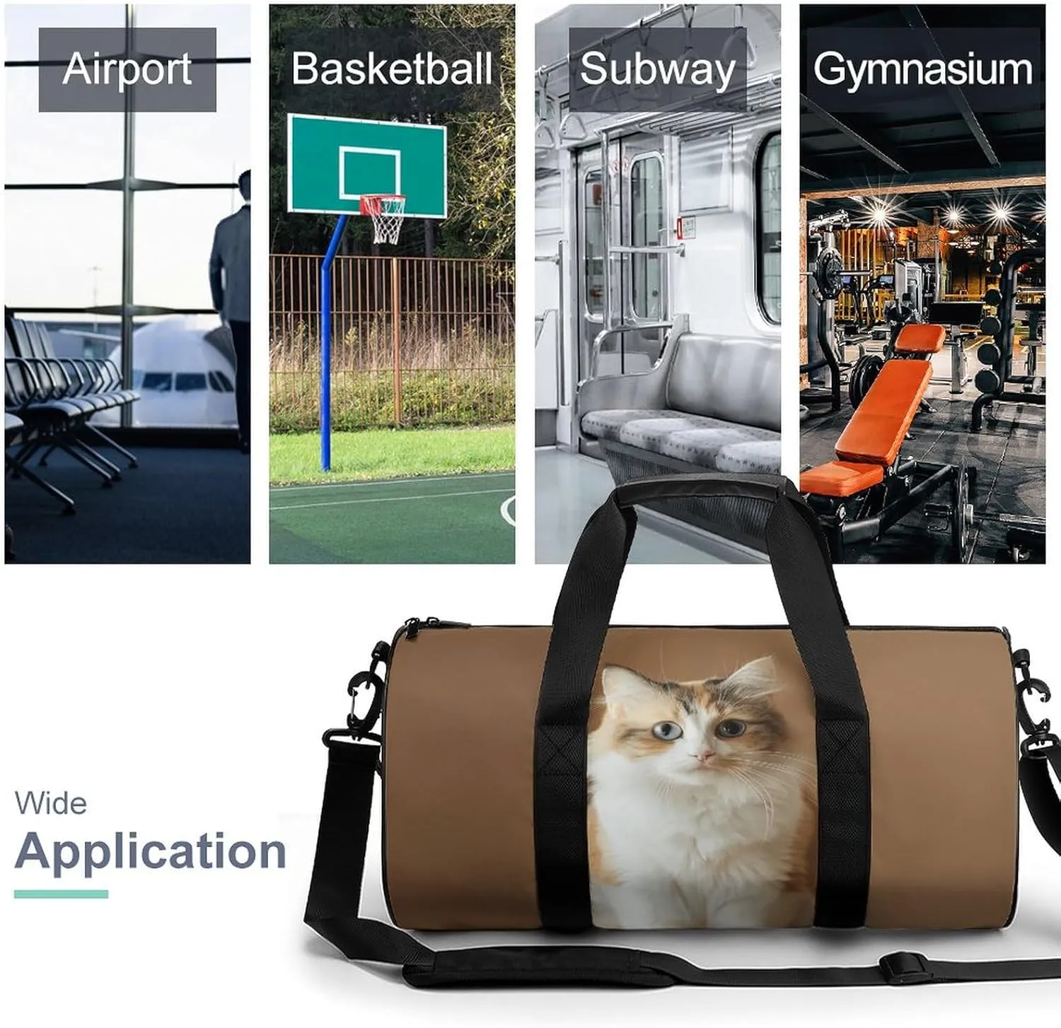 Travel Duffel Bag for Men And Women,Sit on The Table Waterproof Sports Fitness Bag Portable Travel Duffel Bag