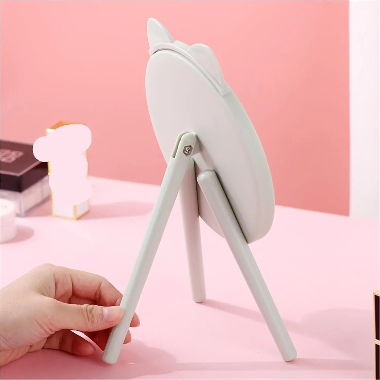 Triangular Base Folding Makeup Mirror Student Desktop Dressing Table Dressing Mirror