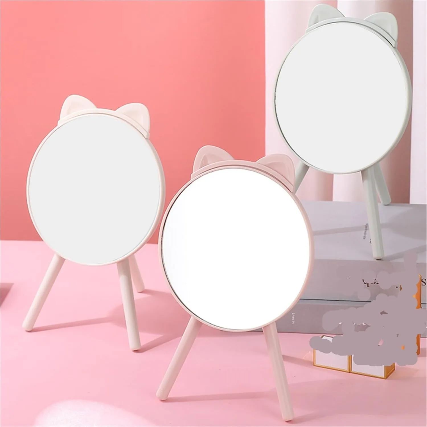 Triangular Base Folding Makeup Mirror Student Desktop Dressing Table Dressing Mirror