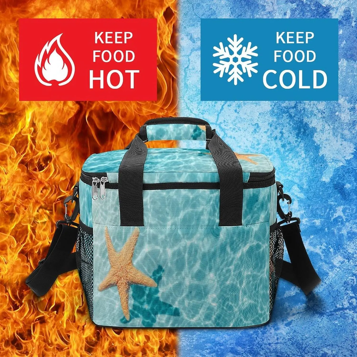 Tropical Leaf Butterfly 22.5L Insulated Camping Coolers Bag Drops Water Insect Large Leakproof Ice Chest for Beach Travel Picnic