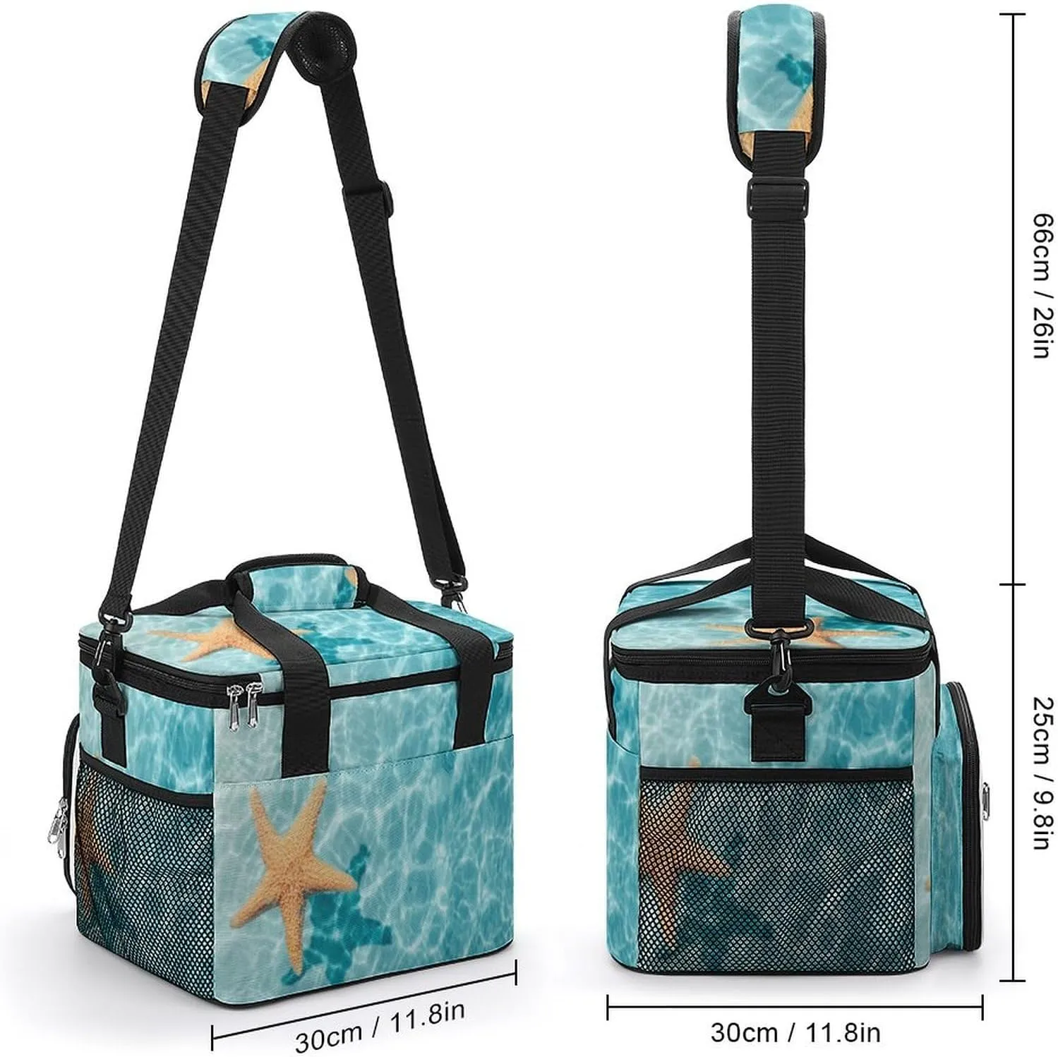 Tropical Leaf Butterfly 22.5L Insulated Camping Coolers Bag Drops Water Insect Large Leakproof Ice Chest for Beach Travel Picnic