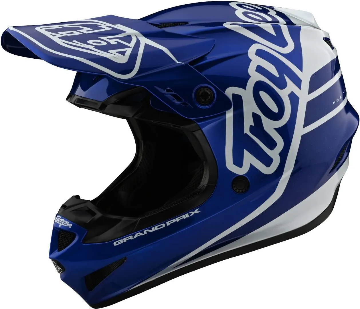Troy Lee Designs GP Anarchy Adult Offroad Motocross Motorcycle Dirt Bike ATV Powersports Dual Sport Racing Full Face Helmets Lightweight Ventilated Men Women - Navy/White