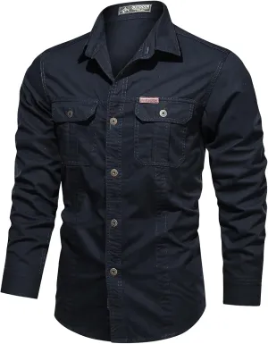 Tshirts Shirts for Men 2024 Business Slim Fit Solid Color Cardigan Long Sleeve Shirt Plain Tshirts for Men Men Long