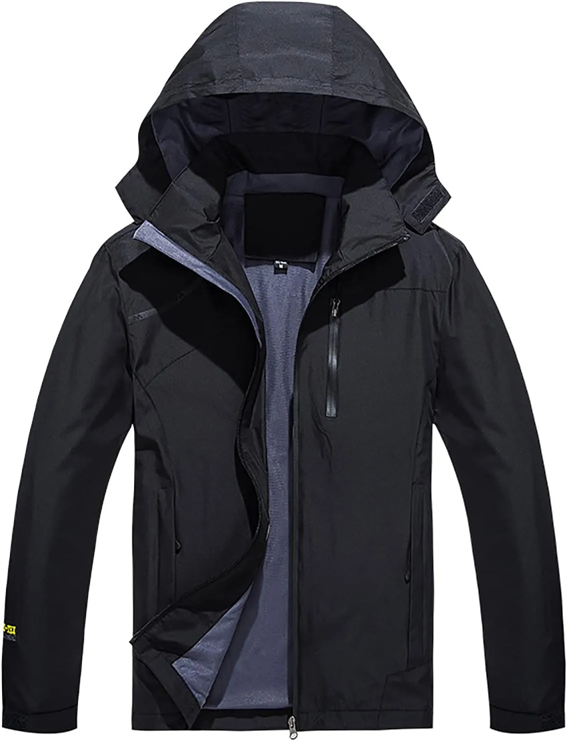 tuduoms Mens Lightweight Rain Jacket Waterproof Breathable Raincoat Windbreaker Hooded Shell Jacket Outwear for Hiking Travel
