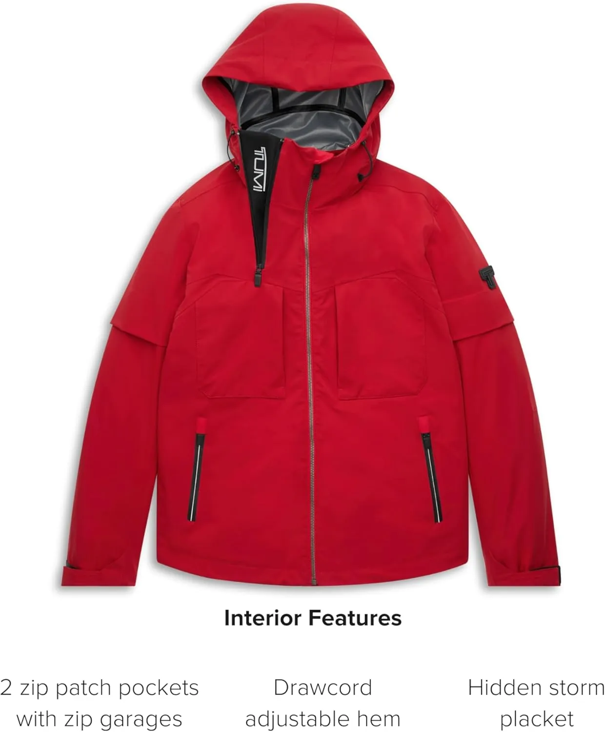 TUMI Men's All-Weather Technical Midweight Mackintosh Gusset Jacket - Breathable Outdoor Men's Jacket