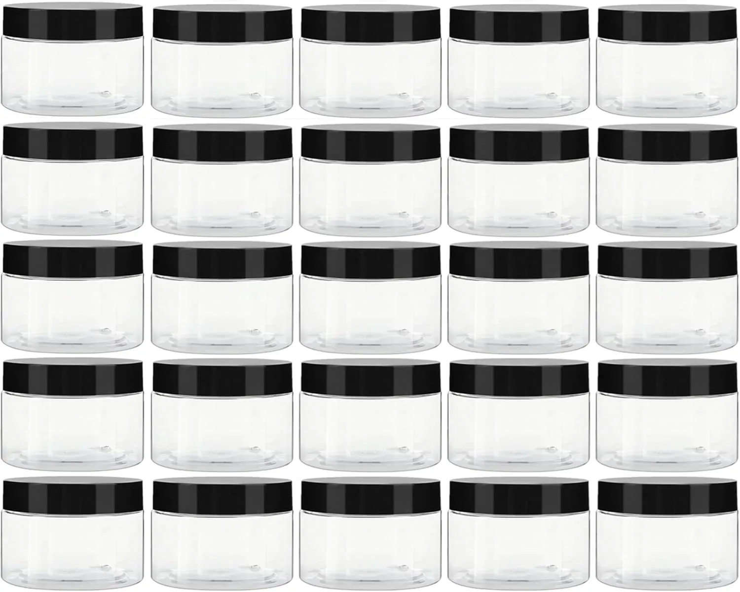 TUZAZO 4 Oz Plastic Container Jars with Lids BPA Free, 24 Pack Empty Round Clear Cosmetic Slime Jars for Lotion, Cream, Ointments, Body Butter, Makeup, Travel Storage