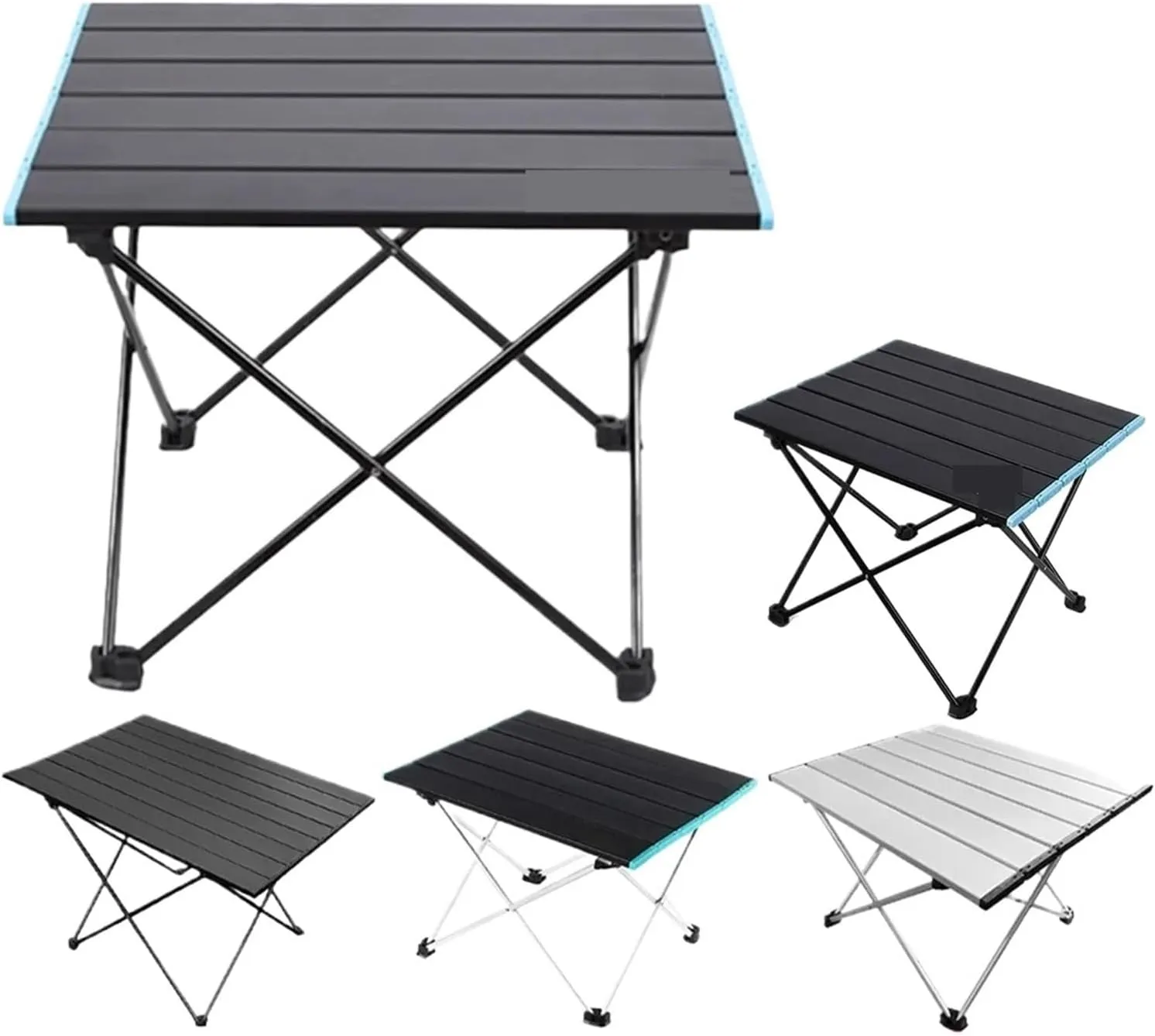 Ultralight Portable Folding Camping Table Foldable Outdoor Dinner Desk High Strength Aluminum Alloy for Garden Party Picnic BBQ(1pcs Folding Stool)