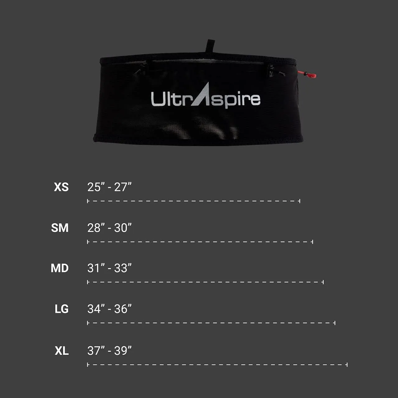 UltrAspire Fitted Race Belt 2.0 Waist Belt - Lightweight, Durable, and 5 sizes to ensure a perfect fit